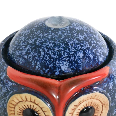 Sunnydaze Decor Sunnydaze Indoor Home Office Decorative Smooth Glazed Ceramic Owl Tabletop Water Fountain Feature - 7" 4 Sunnydaze Decor Sunnydaze Indoor Home Office Decorative Smooth Glazed Ceramic Owl Tabletop Water Fountain Feature - 7" - Image 2