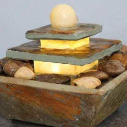 Sunnydaze Decor Sunnydaze Indoor Home Office Slate And Polished Stone Ball Tiered Tabletop Water Fountain With LED Light - 8" 18 Sunnydaze Decor Sunnydaze Indoor Home Office Slate And Polished Stone Ball Tiered Tabletop Water Fountain With LED Light - 8" -Sunnydaze Decor GUEST bc26ac82 9c52 40be ac2a c52c7fb11e5f