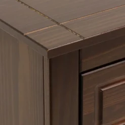 Sunnydaze Decor Sunnydaze Sideboard With 3 Drawers And 3 Doors - Solid Pine Construction - Dark Brown- 32" -Sunnydaze Decor GUEST bf138ce2 630c 4c15 9865 7a74694a1240