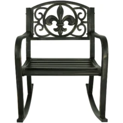 Sunnydaze Decor Sunnydaze Traditional Fleur-de-Lis Design Cast Iron And Steel Outdoor Rocking Chair 16 Sunnydaze Decor Sunnydaze Traditional Fleur-de-Lis Design Cast Iron And Steel Outdoor Rocking Chair -Sunnydaze Decor GUEST bf15addd 35a0 4f71 9954 9e45d1699038
