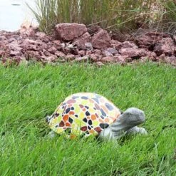 Sunnydaze Decor Sunnydaze 10.5" Mildred The Magnanimous Mosaic Polystone Turtle Statue With Hand-Painted Shell 12 Sunnydaze Decor Sunnydaze 10.5" Mildred The Magnanimous Mosaic Polystone Turtle Statue With Hand-Painted Shell -Sunnydaze Decor GUEST bfbbb1d8 a85d 45db 8a3d 99ce58f2c9a8