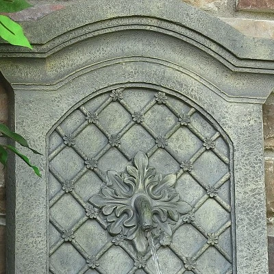 Sunnydaze Decor Sunnydaze 31"H Electric Polystone Rosette Leaf Outdoor Wall-Mount Water Fountain 5 Sunnydaze Decor Sunnydaze 31"H Electric Polystone Rosette Leaf Outdoor Wall-Mount Water Fountain - Image 3