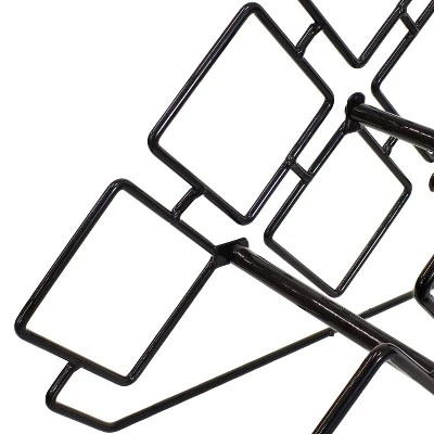 Sunnydaze Decor Sunnydaze Modern 6-Bottle Triangular Wine Rack - Indoor Steel Wire Tabletop Accent - Black 4 Sunnydaze Decor Sunnydaze Modern 6-Bottle Triangular Wine Rack - Indoor Steel Wire Tabletop Accent - Black - Image 2