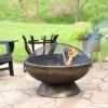 Sunnydaze Decor Sunnydaze Outdoor Camping Or Backyard Large Fire Pit Bowl With Spark Screen, Log Poker, And Metal Wood Grate - 30" - Bronze -Sunnydaze Decor GUEST c3a4a3d0 6ba3 447f b321 da430c19c9f3
