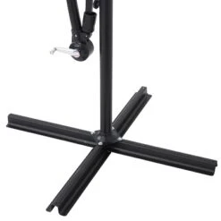 Sunnydaze Decor Sunnydaze Outdoor Steel Cantilever Offset Patio Umbrella With Solar LED Lights, Air Vent, Crank, And Base - 9' -Sunnydaze Decor GUEST c73b5bf4 13e6 4d47 b8b8 8e9a83e2db2f