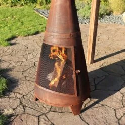 Sunnydaze Decor Sunnydaze Outdoor Backyard Large Freestanding Oxidized Steel Wood-Burning Fire Pit Chiminea - 70" - Rust Finish -Sunnydaze Decor GUEST c9a46335 de1e 4ecd b1a4 1f58c03c108c