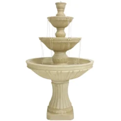 Sunnydaze Decor Sunnydaze 55"H Electric Polystone Classic Style 3-Tier Designer Outdoor Water Fountain -Sunnydaze Decor GUEST ca0a7e95 6bfd 492d b0f8 fdd8889f1b6b