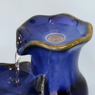 Sunnydaze Decor Sunnydaze Indoor Decorative Smooth Ceramic Glazed Pitchers Desktop Tabletop Water Fountain - 11" - Blue 9 Sunnydaze Decor Sunnydaze Indoor Decorative Smooth Ceramic Glazed Pitchers Desktop Tabletop Water Fountain - 11" - Blue - Image 7