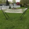 Sunnydaze Decor Sunnydaze Cotton Double Wide 2-Person Rope Hammock With Spreader Bars And Multi-Use Steel Stand - 450 Lb Weight Capacity - White -Sunnydaze Decor GUEST cbae69c0 8f4c 445c 9289 6eacbde33b4a