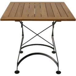 Sunnydaze Decor Sunnydaze Indoor/Outdoor Chestnut Wood Portable Folding Square Patio Bistro Table - 31" - Brown -Sunnydaze Decor GUEST cfe8360b 470b 4413 b08d 4ac55f1c8799