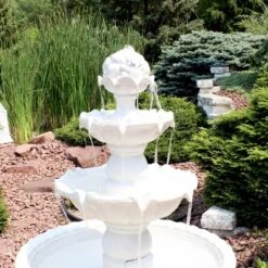 Sunnydaze Decor Sunnydaze 52"H Electric Fiberglass 4-Tier Fruit Top Outdoor Water Fountain, White Finish 10 Sunnydaze Decor Sunnydaze 52"H Electric Fiberglass 4-Tier Fruit Top Outdoor Water Fountain, White Finish -Sunnydaze Decor GUEST cff48747 b0a0 4708 a433 6f352dcecd10