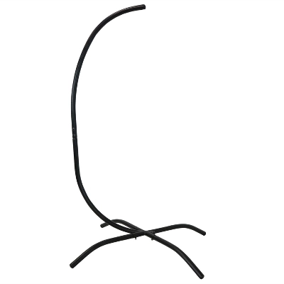 Sunnydaze Decor Sunnydaze Durable Steel Egg Chair Stand With Curved Leg Base With Powder-Coated Finish And Hardware - 81" H - Black 6 Sunnydaze Decor Sunnydaze Durable Steel Egg Chair Stand With Curved Leg Base With Powder-Coated Finish And Hardware - 81" H - Black - Image 4