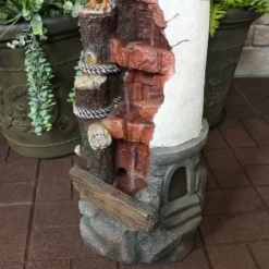 Sunnydaze Decor Sunnydaze 36"H Electric Polyresin Gull's Cove Lighthouse Outdoor Water Fountain With LED Light -Sunnydaze Decor GUEST d0341341 934d 4e1c bd4c 8eb5846502bd