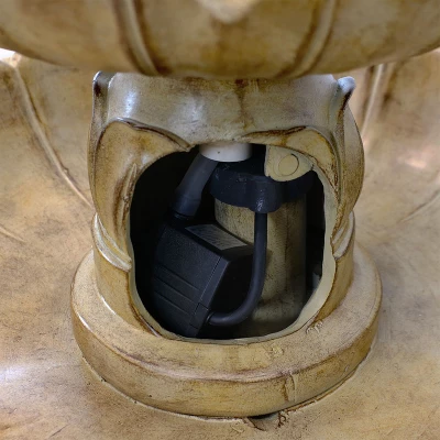 Sunnydaze Decor Sunnydaze 46"H Electric Polystone 3-Tier Classic Tulip Outdoor Water Fountain 7 Sunnydaze Decor Sunnydaze 46"H Electric Polystone 3-Tier Classic Tulip Outdoor Water Fountain - Image 5