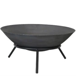 Sunnydaze Decor Sunnydaze Outdoor Camping Or Backyard Cast Iron Round Rustic Raised Fire Pit Bowl With Steel Finish On Stand - 22" -Sunnydaze Decor GUEST d2c5b6f7 db7e 449d ba64 2961c7ac4c01