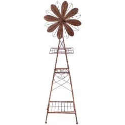Sunnydaze Decor Sunnydaze Rustic Windmill Metal Outdoor Garden Statue With Tiers - 51" H - Brown/Copper -Sunnydaze Decor GUEST d38d8efc 04b8 4587 8ac3 e61f63ee8ce4