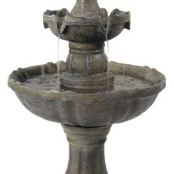 Sunnydaze Decor Sunnydaze Outdoor Backyard Polyresin Solar Powered 2-Tier Pineapple Top Water Fountain Feature - 33" -Sunnydaze Decor GUEST d394244a 534e 40a6 8adb 43100c28cd09