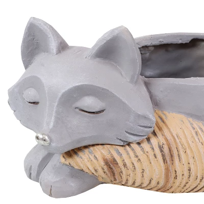 Sunnydaze Decor Sunnydaze Finley The Fox Planter Statue - Indoor/Indoor Decorative Figurine - 12" 4 Sunnydaze Decor Sunnydaze Finley The Fox Planter Statue - Indoor/Indoor Decorative Figurine - 12" - Image 2