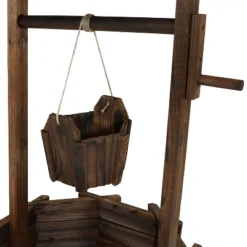 Sunnydaze Decor Sunnydaze Outdoor Fir Wood Wishing Well Garden Planter With Hanging Flower Bucket For Garden Or Yard - 45" H - Brown 13 Sunnydaze Decor Sunnydaze Outdoor Fir Wood Wishing Well Garden Planter With Hanging Flower Bucket For Garden Or Yard - 45" H - Brown -Sunnydaze Decor GUEST d3c90fca fc60 4c49 bf4a 203497d6785e