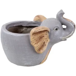 Sunnydaze Decor Sunnydaze Elsie The Elephant Planter Statue - Indoor/Outdoor Decorative Figurine - 8.5" -Sunnydaze Decor GUEST d459d81a 9e27 4b46 8ac4 e3aedf7bcc26