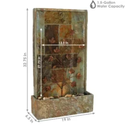 Sunnydaze Decor Sunnydaze 32"H Electric Slate And Metal Climbing Vines Outdoor Water Fountain With LED Light 17 Sunnydaze Decor Sunnydaze 32"H Electric Slate And Metal Climbing Vines Outdoor Water Fountain With LED Light -Sunnydaze Decor GUEST d4892f54 49c6 481d 8340 2dfa81adf009