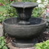 Sunnydaze Decor Sunnydaze 25"H Electric Polyresin 2-Tier Streaming Falls Outdoor Water Fountain -Sunnydaze Decor GUEST d4d87700 bd15 4c90 9680 0449edf2b2f4