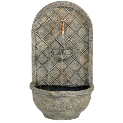 Sunnydaze Decor Sunnydaze 26"H Solar Polystone Messina Outdoor Wall-Mount Water Fountain 11 Sunnydaze Decor Sunnydaze 26"H Solar Polystone Messina Outdoor Wall-Mount Water Fountain - Image 9
