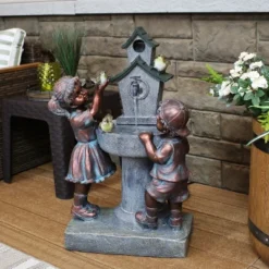 Sunnydaze Decor Sunnydaze 30"H Electric Polyresin Boy And Girl At Bird Bath Outdoor Water Fountain 14 Sunnydaze Decor Sunnydaze 30"H Electric Polyresin Boy And Girl At Bird Bath Outdoor Water Fountain -Sunnydaze Decor GUEST da6f8693 36a9 4e23 b237 705723ededed