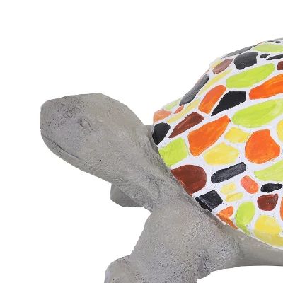 Sunnydaze Decor Sunnydaze 10.5" Mildred The Magnanimous Mosaic Polystone Turtle Statue With Hand-Painted Shell 4 Sunnydaze Decor Sunnydaze 10.5" Mildred The Magnanimous Mosaic Polystone Turtle Statue With Hand-Painted Shell - Image 2