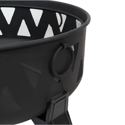 Sunnydaze Decor Sunndyaze Outdoor Steel Fire Pit Nordic Inspired, 34-Inch 4 Sunnydaze Decor Sunndyaze Outdoor Steel Fire Pit Nordic Inspired, 34-Inch - Image 2