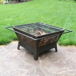 Sunnydaze Decor Sunnydaze Outdoor Camping Or Backyard Steel Northern Galaxy Fire Pit With Cooking Grill Grate, Spark Screen, And Log Poker - 32" 19 Sunnydaze Decor Sunnydaze Outdoor Camping Or Backyard Steel Northern Galaxy Fire Pit With Cooking Grill Grate, Spark Screen, And Log Poker - 32" -Sunnydaze Decor GUEST dc76630b 8dc8 4456 bc5a e80cce52d6d9