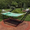 Sunnydaze Decor Sunnydaze Heavy-Duty 2-Person Quilted Printed Fabric Spreader Bar Hammock And Pillow - 450 Lb Weight Capacity - Watermelon And Chevron -Sunnydaze Decor GUEST de84ae36 4b3d 4c26 a85e e52736c97a56