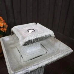 Sunnydaze Decor Sunnydaze 26"H Electric Resin 2-Tier Outdoor Square Bird Bath Water Fountain With LED Lights 12 Sunnydaze Decor Sunnydaze 26"H Electric Resin 2-Tier Outdoor Square Bird Bath Water Fountain With LED Lights -Sunnydaze Decor GUEST dec76a2e 9c65 495a ba43 cbe5c0bc317f