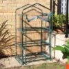 Sunnydaze Decor Sunnydaze Outdoor Portable Growing Rack 3-Tier Greenhouse With Roll-Up Door - 3 Shelves - Clear -Sunnydaze Decor GUEST df66ae38 1865 4f2f 9b94 2981b7d4f66d