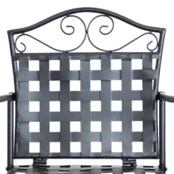 Sunnydaze Decor Sunnydaze Outdoor Scrolling Wrought Iron Bar Chair And Table Set - Black -Sunnydaze Decor GUEST e02091b4 06d9 470f ace1 4e5d4b29639c