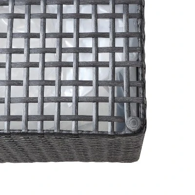 Sunnydaze Decor Sunnydaze 2-Section Rectangle Polyrattan Indoor Planters - 21.5" W X 11.5" D X 9.25" H - 2-Pack 6 Sunnydaze Decor Sunnydaze 2-Section Rectangle Polyrattan Indoor Planters - 21.5" W X 11.5" D X 9.25" H - 2-Pack - Image 4