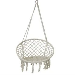 Sunnydaze Decor Sunnydaze Indoor/Outdoor Cotton Rope Hammock Chair Bohemian Macrame Hanging Netted Swing With Mounting Hardware, Seat Cushion, And Tassels -Sunnydaze Decor GUEST e1943f0f 0054 4b5a b7c1 79c67f965a9a