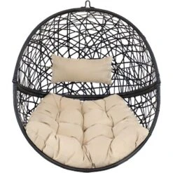 Sunnydaze Decor Sunnydaze Outdoor Resin Wicker Patio Jackson Hanging Basket Egg Chair Swing With Cushions And Headrest - 2pc 17 Sunnydaze Decor Sunnydaze Outdoor Resin Wicker Patio Jackson Hanging Basket Egg Chair Swing With Cushions And Headrest - 2pc -Sunnydaze Decor GUEST e194f8b7 af47 4a77 aff9 fe8fbcbdaab3