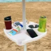Sunnydaze Decor Sunnydaze Outdoor Drink And Snack Table With Tray Slots And 4 Cup Holders For Beach Umbrella Poles - White 1 Sunnydaze Decor Sunnydaze Outdoor Drink And Snack Table With Tray Slots And 4 Cup Holders For Beach Umbrella Poles - White -Sunnydaze Decor GUEST e52df0f1 27f4 4a5d bbb2 7de7c612238f