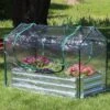 Sunnydaze Decor Sunnydaze Steel Raised Garden Bed With PVC Greenhouse Cover - Clear -Sunnydaze Decor GUEST e69289c4 1428 4d9b 8515 ec822370c1b2