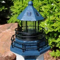 Sunnydaze Decor Sunnydaze Outdoor Backyard Garden Nautical Lighthouse Solar LED Pathlight Statue Figurine - 36" -Sunnydaze Decor GUEST e6f53746 5cf8 410e 9a9d 23fb1c6f3592