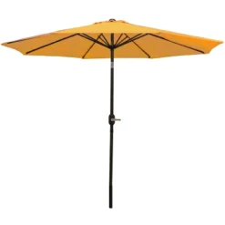 Sunnydaze Decor Sunnydaze Outdoor Aluminum Patio Table Umbrella With Polyester Canopy And Push Button Tilt And Crank - 9' -Sunnydaze Decor GUEST e701e6cf b346 4e7a 97cf afc6d8e8605c