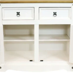 Sunnydaze Decor Sunnydaze Kitchen Sideboard Cabinet With 2 Drawers And 2 Doors - Solid Pine Construction -Sunnydaze Decor GUEST eaae7c2b 3802 41b2 911b aa354b8e8355