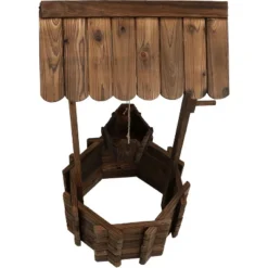 Sunnydaze Decor Sunnydaze Outdoor Fir Wood Wishing Well Garden Planter With Hanging Flower Bucket For Garden Or Yard - 45" H - Brown 17 Sunnydaze Decor Sunnydaze Outdoor Fir Wood Wishing Well Garden Planter With Hanging Flower Bucket For Garden Or Yard - 45" H - Brown -Sunnydaze Decor GUEST eabd4415 1277 4773 b1e1 2bc7514b9dea
