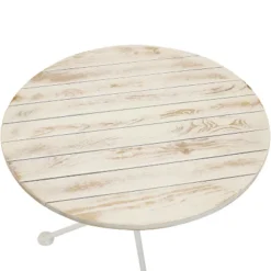 Sunnydaze Decor Sunnydaze Indoor/Outdoor French Country Chestnut Wood Folding Round Bistro Table - 28"- White -Sunnydaze Decor GUEST eaedbbb2 14e2 4275 a777 bb6817a08b6a 2