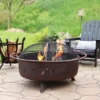 Sunnydaze Decor Sunnydaze Outdoor Camping Or Backyard Steel Round Cosmic Fire Pit With Spark Screen And Log Poker - 41.5" - Black -Sunnydaze Decor GUEST ecf80fd6 0669 423c 806b 48d3b102e9bd
