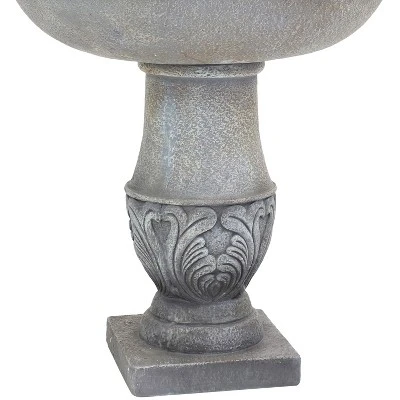 Sunnydaze Decor Sunnydaze 50"H Electric Fiberglass Reinforced Concrete 2-Tier French Garden Design Outdoor Water Fountain, Dusty Gray 7 Sunnydaze Decor Sunnydaze 50"H Electric Fiberglass Reinforced Concrete 2-Tier French Garden Design Outdoor Water Fountain, Dusty Gray - Image 5