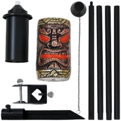 Sunnydaze Decor Sunnydaze Outdoor 3-in-1 Adjustable Height Tiki Face Patio And Lawn Torch Light Set -Sunnydaze Decor GUEST ef645c80 872f 401b ba62 6ba6bea93059