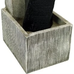 Sunnydaze Decor Sunnydaze 35"H Electric Polyresin Modern Artistry Column Outdoor Water Fountain With LED Lights -Sunnydaze Decor GUEST ef7d9f3f 285d 4f36 95ca 32f7c3885f79