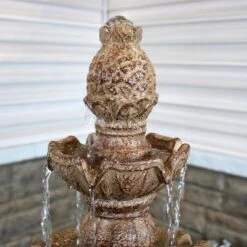 Sunnydaze Decor Sunnydaze 52"H Electric Fiberglass And Resin 4-Tier Pineapple Top Outdoor Water Fountain -Sunnydaze Decor GUEST efbed2d7 721b 4938 ad84 d6ac6799a63b